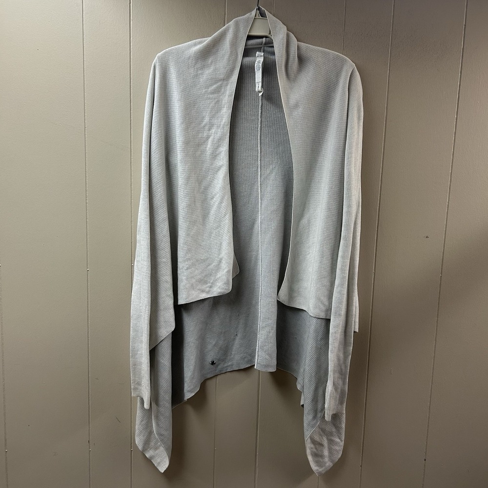 Lululemon Knit Wrap Sweater Women's Size‎ 4 Gray Cardigan Style Bamboo Rayon